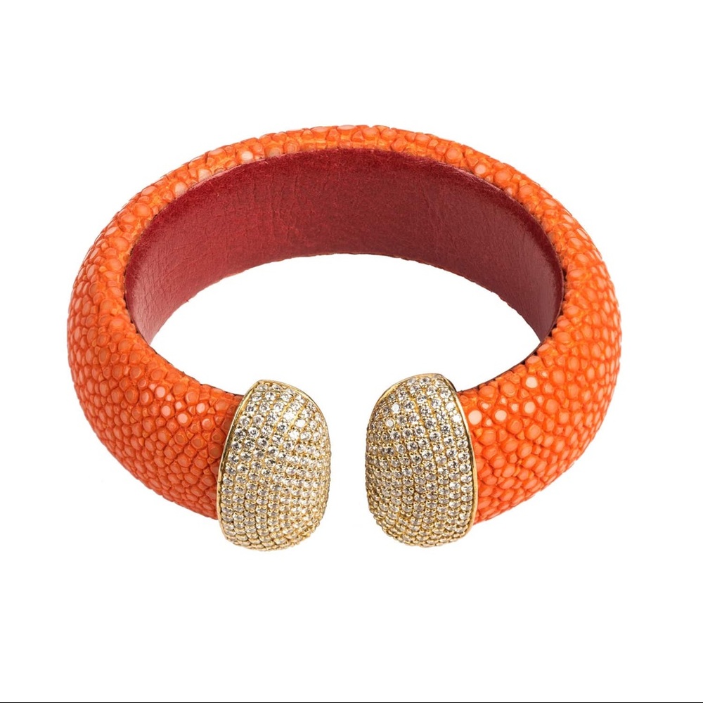 Latelita London Orange Stingray Cuff